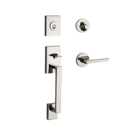 Baldwin SCLAJXSQUCRR055S Cylinder La Jolla Square Lever Contemporary Round 6AL Latch; Dual ; SCLAJXSQUCRR055S